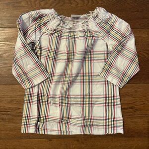 Hanna Andersson Sunny Plaid Multicolor Popover Top